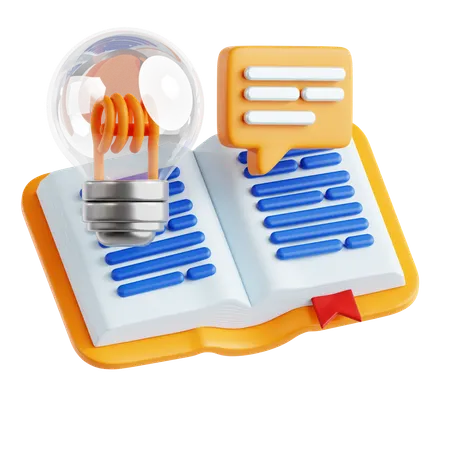 Knowledge Base Book  3D Icon