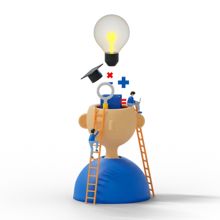 Knowledge Idea  3D Illustration