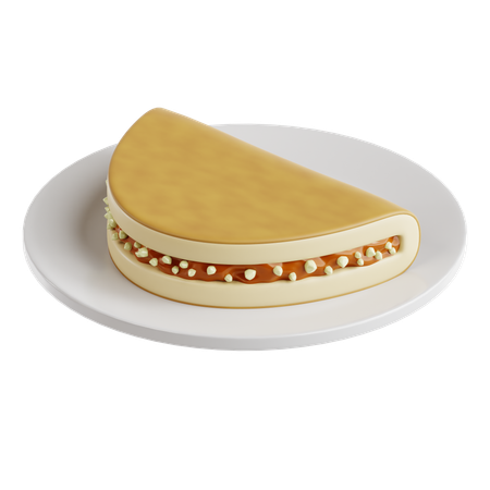 Knusprige Pfannkuchen (Apam Balik)  3D Icon