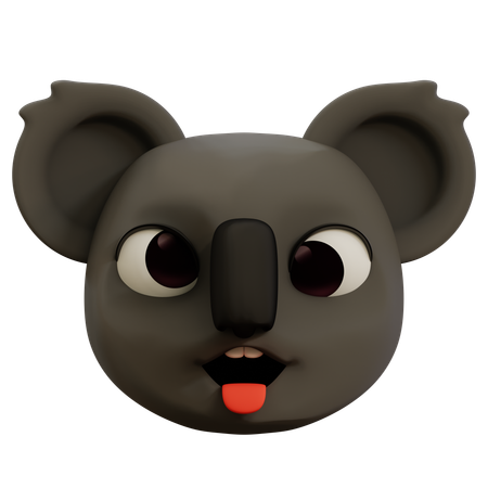 Emoji de cara fea de koala  3D Icon