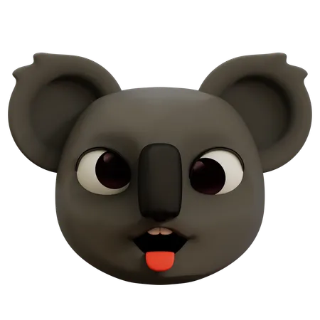 Emoji de cara fea de koala  3D Icon