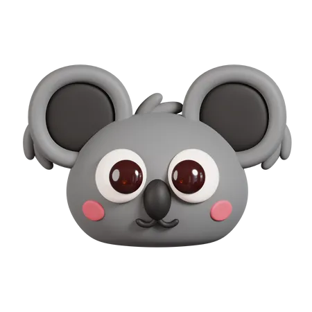 Koala Face  3D Emoji