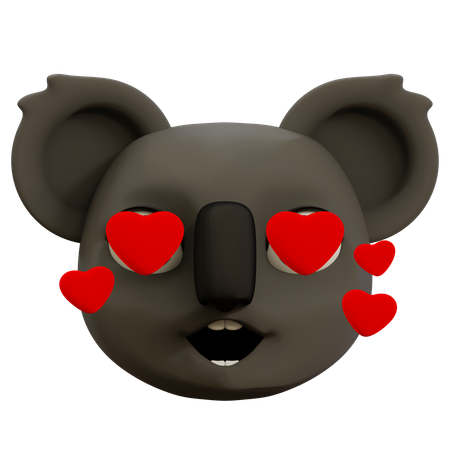 Koala Love Emoji  3D Icon