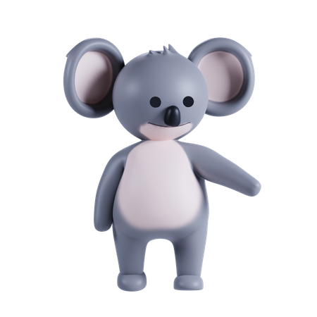 Koala montrant quelque chose  3D Icon