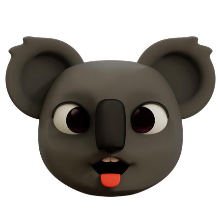 Koala Sticking Out Its Tongue  3D Icon