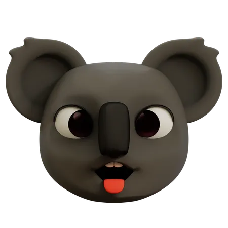 Koala Sticking Out Its Tongue  3D Icon