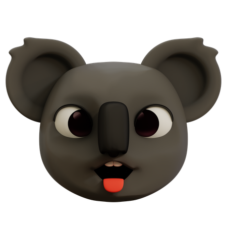 Koala Sticking Out Its Tongue  3D Icon