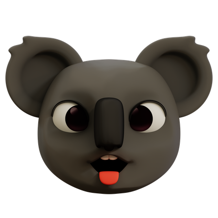 Koala tirant la langue  3D Icon