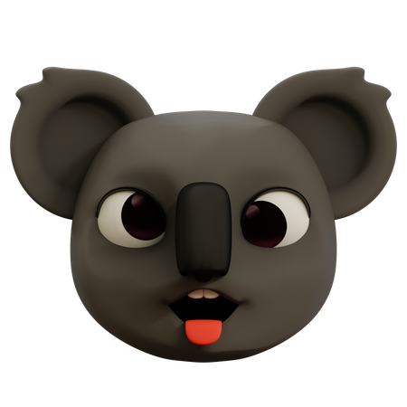 Koala Ugly Face Emoji  3D Icon