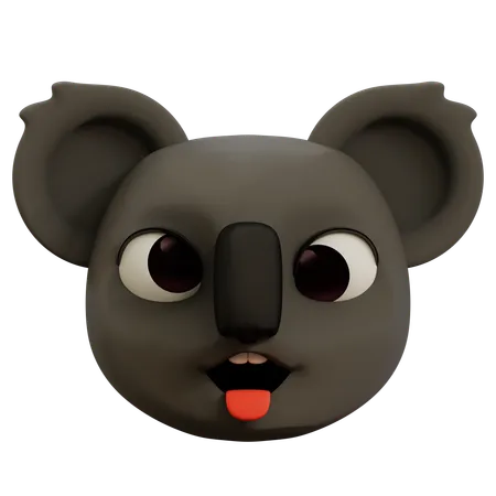 Koala Ugly Face Emoji  3D Icon