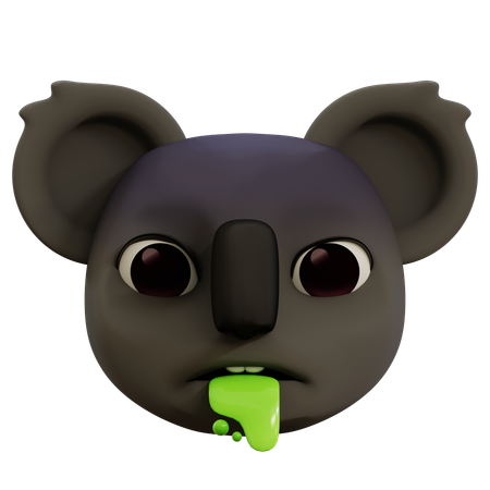 Koala Vomiting Emoji  3D Icon