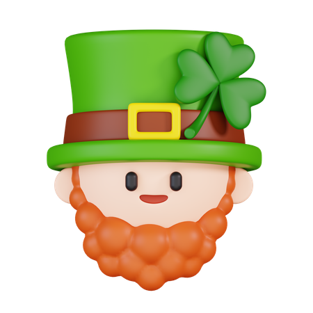 Koboldkopf mit Hut  3D Icon