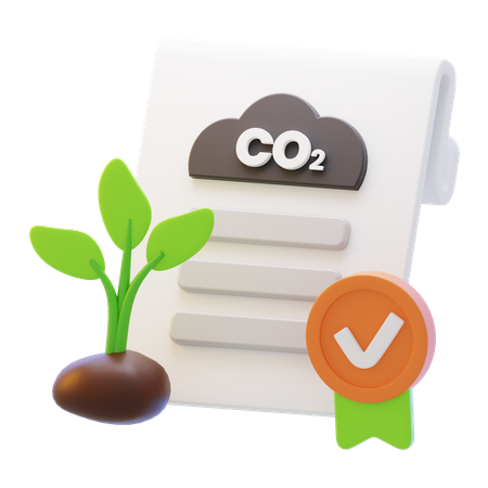 Emissionsgutschrift  3D Icon