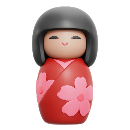 Kokeshi Doll  3D Icon