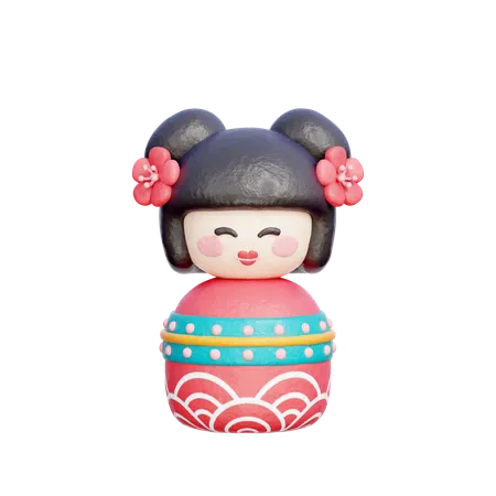 Kokeshi Doll  3D Icon