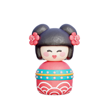 Kokeshi Doll  3D Icon