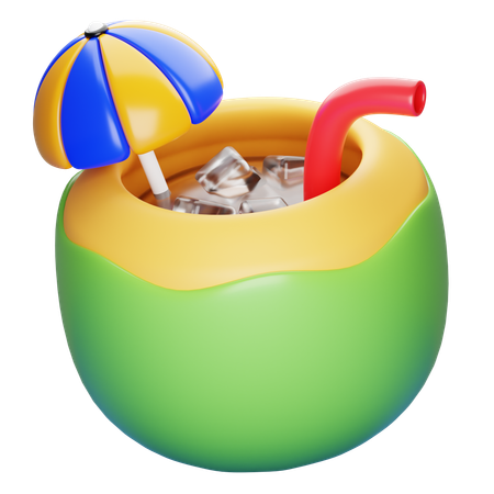 Kokosnussgetränke  3D Icon