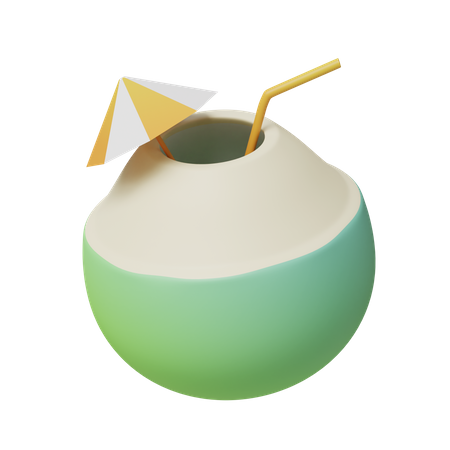 Kokosnussgetränke  3D Icon