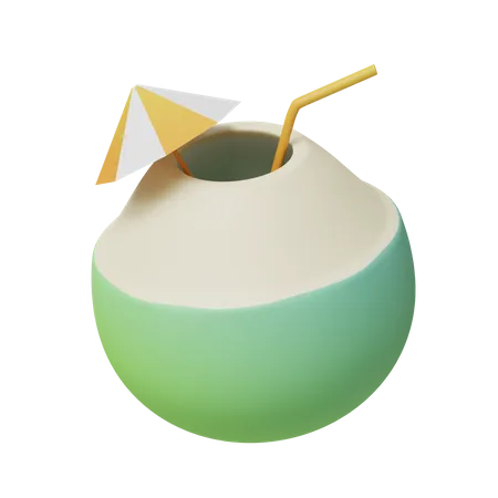 Kokosnussgetränke  3D Icon