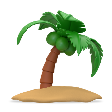 Kokosnussbaum  3D Illustration