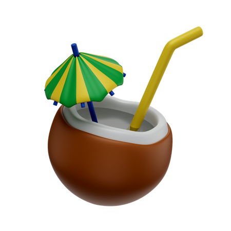 Kokosnusssaft  3D Icon