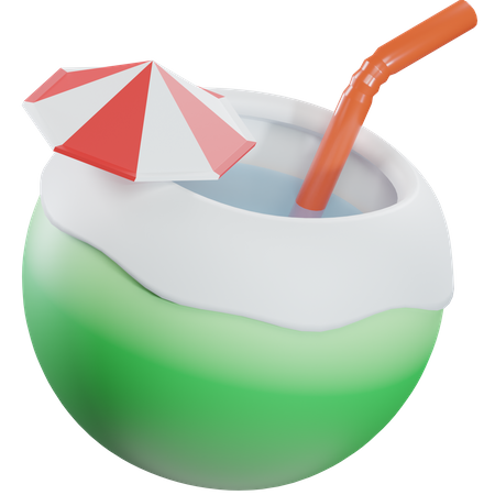 Kokosnusssaft  3D Icon