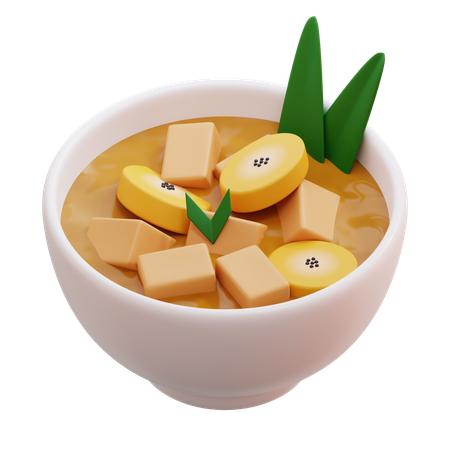 Compote de banane indonésienne kolak  3D Icon