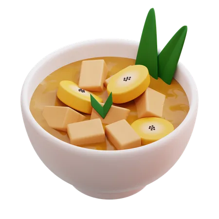 Compote de banane indonésienne kolak  3D Icon