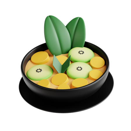 バナナのコンポート  3D Icon