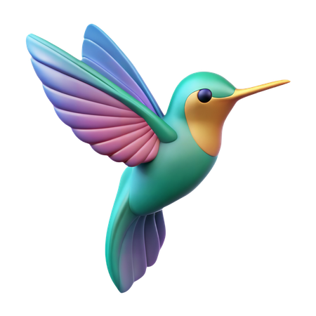 Kolibri schweben  3D Icon