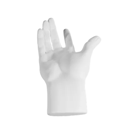 Komm her Handbewegung  3D Illustration