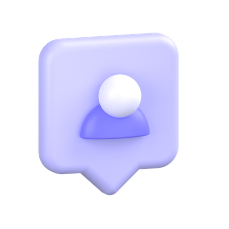 Chat Bubble-Benutzer  3D Icon