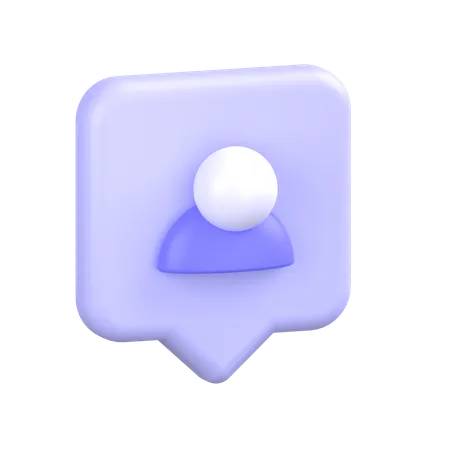 Chat Bubble-Benutzer  3D Icon