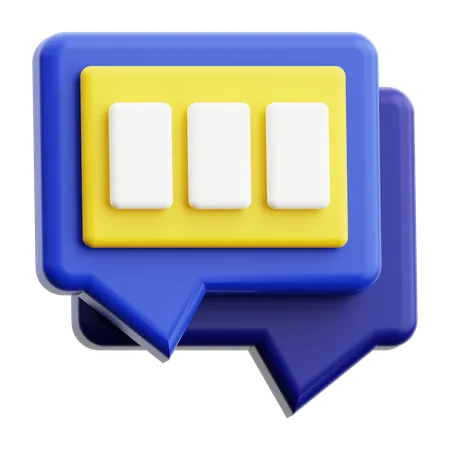 3 D Kommunikationssymbol 3D Icon