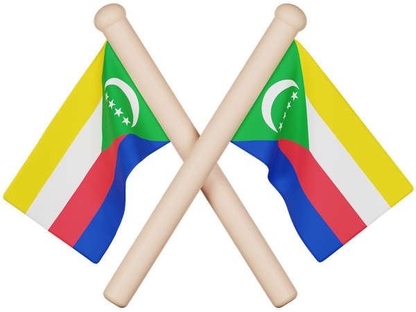 Komoren Flagge  3D Icon