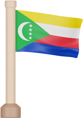 Komoren Flagge  3D Icon