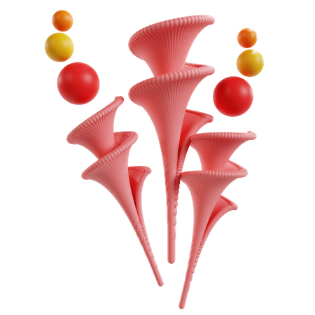 Konische rote abstrakte geometrische  3D Icon