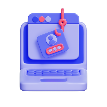Konto-Phishing  3D Icon