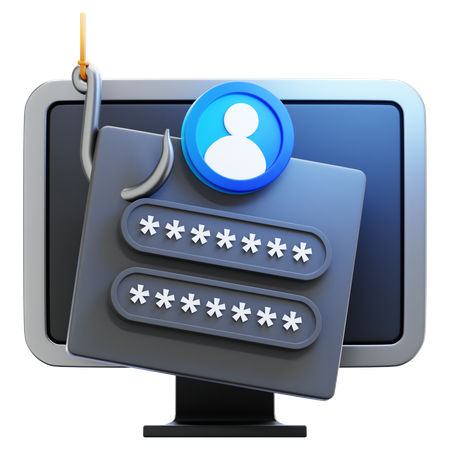Konto-Phishing  3D Icon