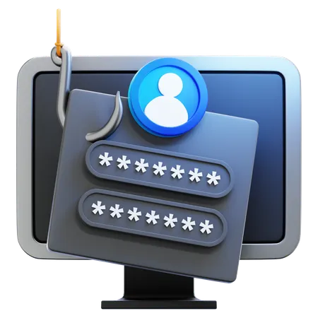 Konto-Phishing  3D Icon