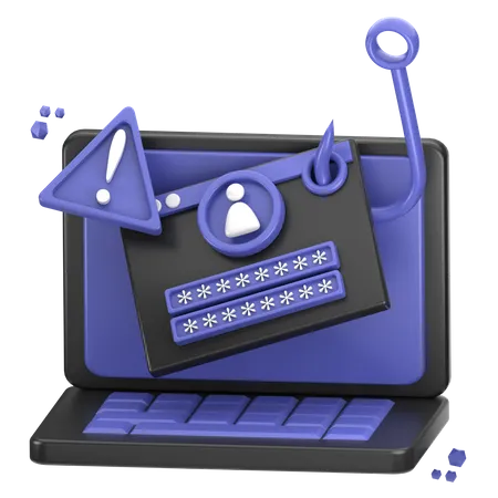 Konto-Phishing  3D Icon