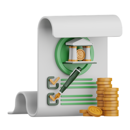 Kontoauszug  3D Icon