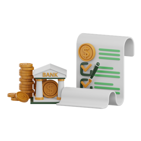 Kontoauszug  3D Icon