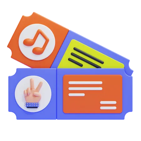 Konzertticket  3D Icon