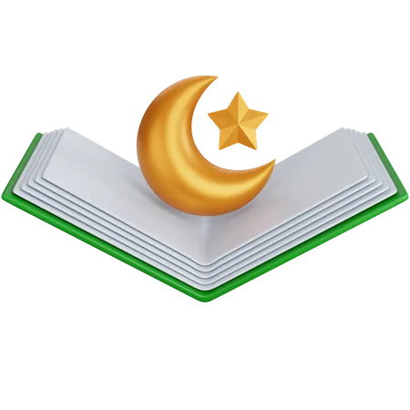 Koran mit Mond  3D Icon