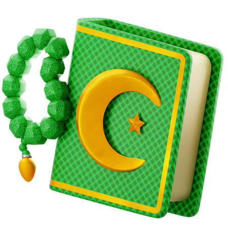 Koran und Tasbih  3D Icon