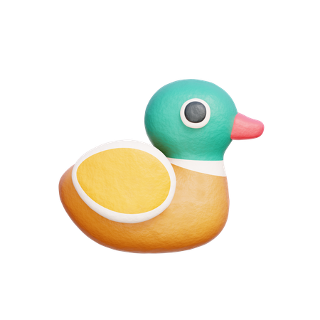 Korean Carved Duck  3D Icon
