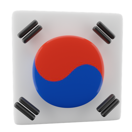 Korean Flag  3D Icon