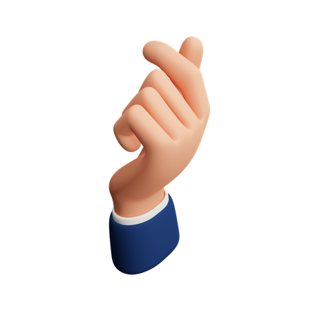 Korean love finger  3D Icon