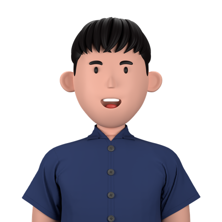 Korean man  3D Icon